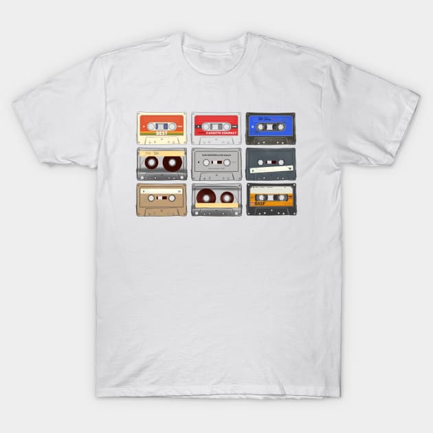 Mosaic old school cassettes T-Shirt by oscarsanchez